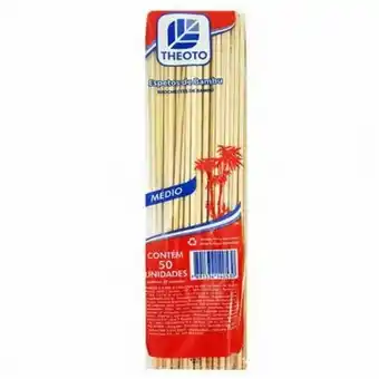 Supermercado Precito Espeto de bambu theoto 50un oferta