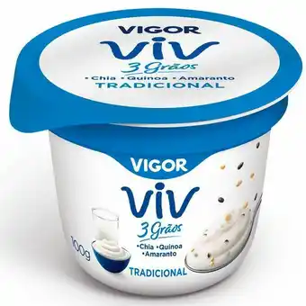 Iogurte tradicional viv 3 grãos vigor 100g