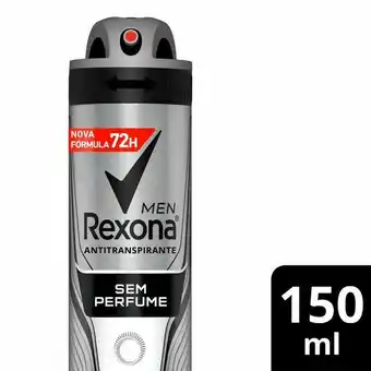 Desodorante aerosol sem perfume rexona man 150ml