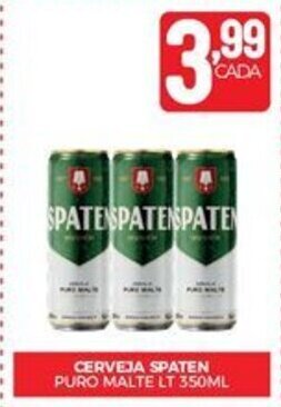 Fort Atacadista CERVEJA SPATEN PURO MALTE LT 350ML oferta