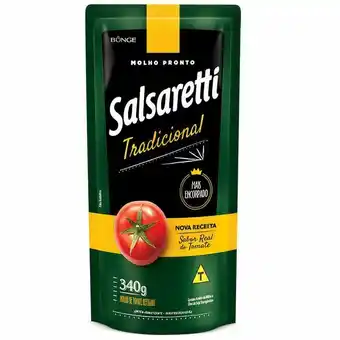 Molho de tomate tradicional salsaretti sachê 340g