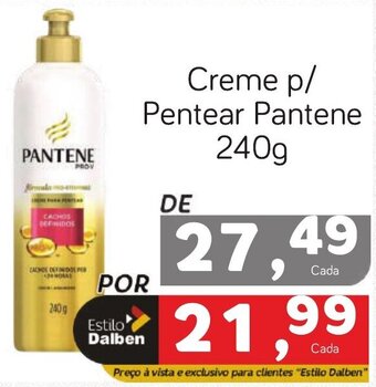 Supermercado Dalben Creme p/ Pentear Pantene 240g oferta