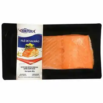 Mambo Filé de salmão com pele congelado bom peixe 300g oferta