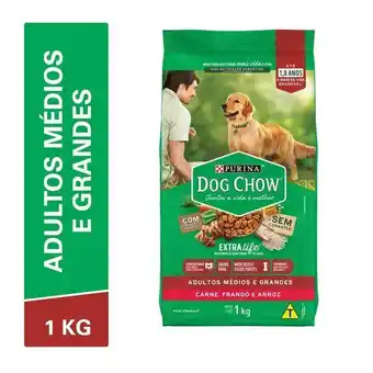 Ração para raças médias e grandes dog chow 1kg