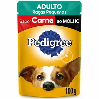 Ração de carne ao molho adulto sachê pedigree 100g