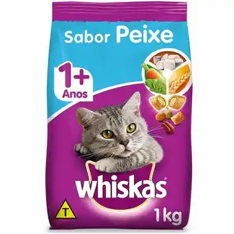 Mambo Ração para gato sabor peixe whiskas 1kg oferta