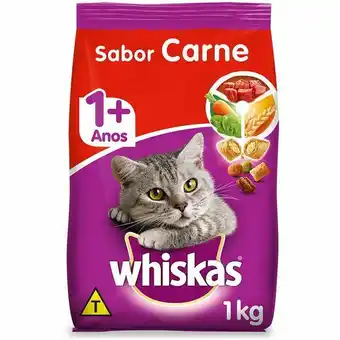 Ração para gato sabor carne whiskas 1kg