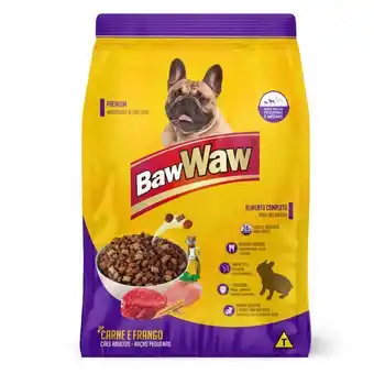 Mambo Ração para cães carne e frango baw waw 1kg oferta