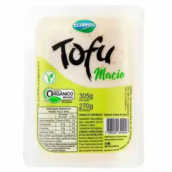 Tofu soft orgânico ecobras 270g