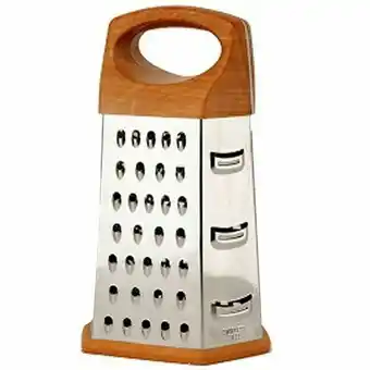 Mambo Ralador de madeira e inox com 4 faces 8cm oferta