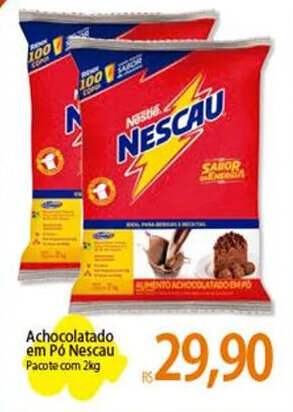 Atacadão Achocolatado em Pó Nescau Pacote com 2kg oferta