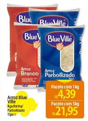 Atacadão Arroz Blue Ville Agulhinha/ Parbolizado Tipo 1 oferta