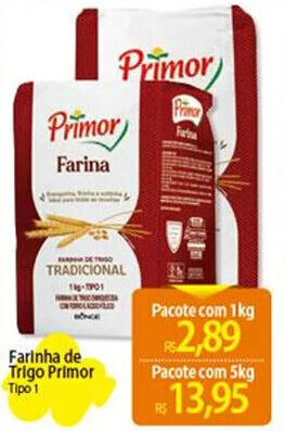 Atacadão Farinha de Trigo Primor Tipo 1 oferta