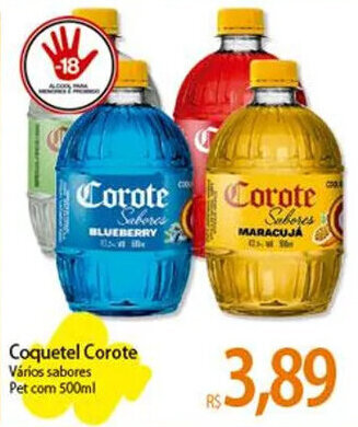 Atacadão Coquetel Corote Vários sabores Pet com 500ml oferta
