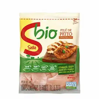 Supermercados São Vicente Filé de peito congelado iqf sadia bio pacote 1 kg oferta