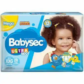 Fralda babysec ultrasec mega xxg c/28