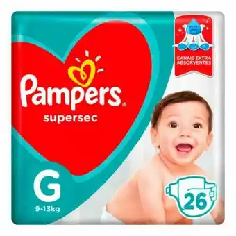 Fralda pampers supersec g com 26