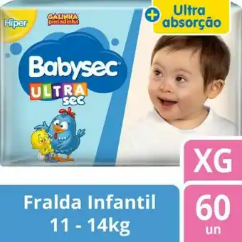 Fralda babysec ultrasec xg com 60