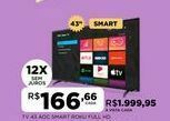 DB Supermercados Tv 43 aoc smart roku full hd oferta