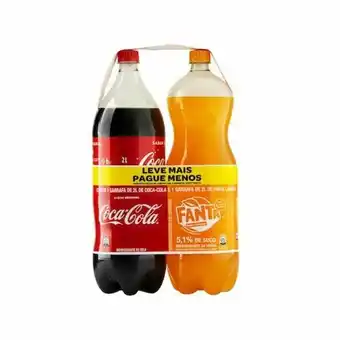 Unicompra Refrigerante coca-cola 2l +fanta laranja lv+pg- oferta