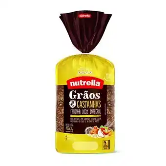 Pao de forma nutrella castanhas e graos 450g