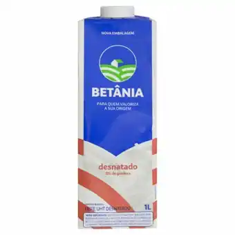 Leite uht desnatado betânia 1l