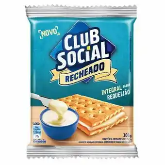 Biscoito recheado club social requeijao 106gr