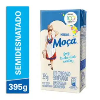 Leite condensado moça semi desnatado tetra pak 395g