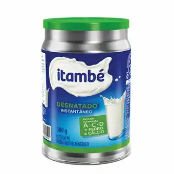 Unicompra Leite em pó itambé desnatado instantâneo lata 300g oferta