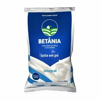 Unicompra Leite em pó integral betânia pacote 200g oferta