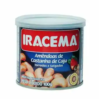 Amêndoas de castanha de caju em lata iracema 100g