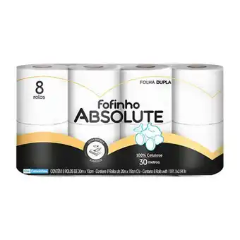 Papel higienico fofinho absolute folha dupla 30mt 8