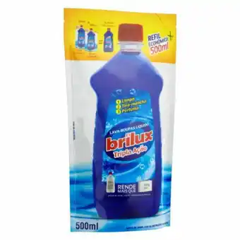Unicompra Lava roupas brilux tripla acao refil 500ml oferta