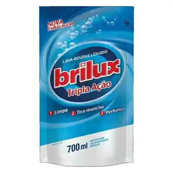 Unicompra Lava roupas brilux liquido tripla ação refil 700ml oferta