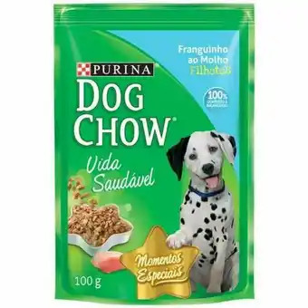 Unicompra Alimento para cães dog chow 100g filhote frango ao molho oferta