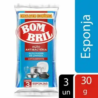 Esponja antiaderente bombril 3 un