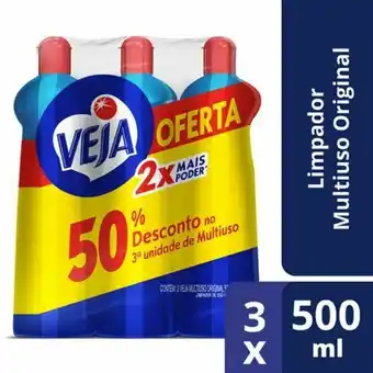 Limpador multiuso veja original 500ml oferta 3un