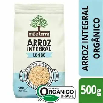 Arroz integral mãe terra longo orgânico 500g