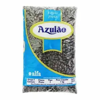 Feijão preto azulão tipo 1 embalagem 1kg