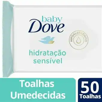 Lenço umedecido baby dove hidratação sensível 50un