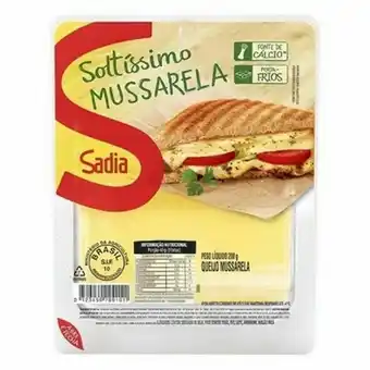 Imec Supermercados Queijo mussarela sadia fatiado 200g oferta