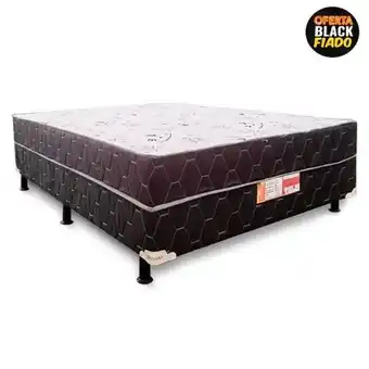 Cama box casal topázio santorini espuma d28 preto
