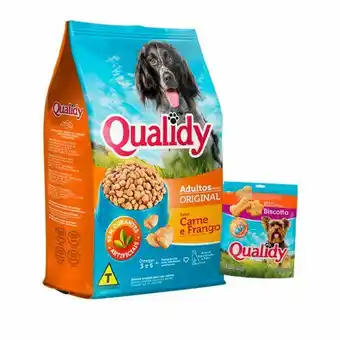 Supermercados Tauste Ração qualidy cães carne/frango oferta