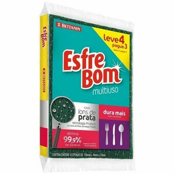 Esponja multiuso esfrebom oferta 4un