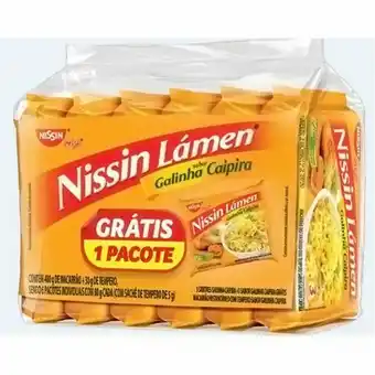 Rede Top Macarrão instantâneo nissin lámen galinha caipira 85g oferta 6un oferta