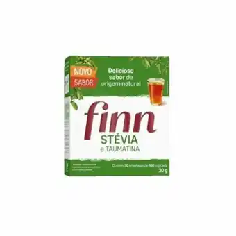 Adoçante em pó finn com stévia sachê com 50 unidades 30g