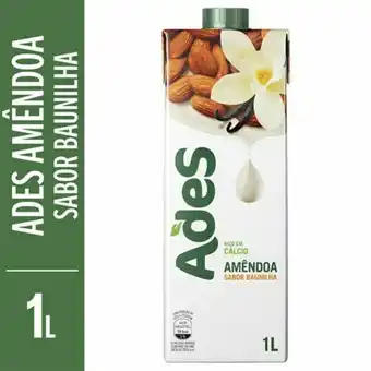 Bebida a base de amêndoa ades sabor baunilha original 1l