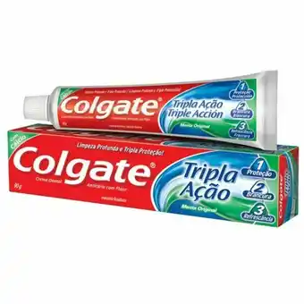 Rede Top Creme dental colgate tripla ação menta original 90g oferta