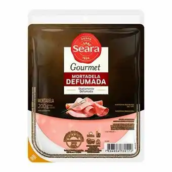 Rede Top Mortadela fatiada seara gourmet defumada 200g oferta