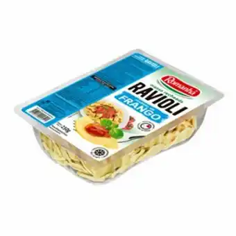 Massa fresca romanha ravioli de frango embalagem 250g
